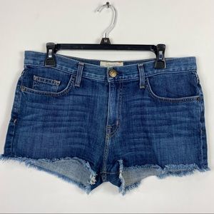 Current Elliot The Boyfriend  Short Size 27 Distresses Raw Hem Denim Jean Shorts